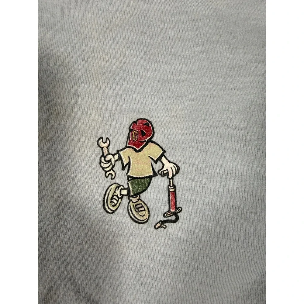 Gap Graphic T-Shirt Kids Medium Blue BMX Biking Retro Skater Tee